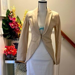 Sexy French Tails Riding Jacket in Beige -M